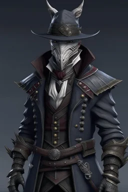 aristocratic hunter, bloodborne style, front view