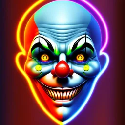 Killer clown neon death stormy