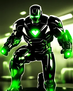 Super IRONMAN armor, kryptonite powered, black armor, black chrome, green lights, built by wayne enterprises, designed by stark https://stablecog.com/generate?o=ea7ba378-448b-4658-8ad5-81f270778c7cindustrieshttps://stablecog.com/generate?o=37b70ee1-cbf6-4de2-8ffe-0e02f33ce34f photorealistic, military display, weapons test,