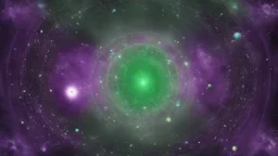 matrix universe, space, planets, god creation purple, green