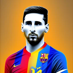 Messi king portrait Champion of the world cup