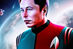 1 Elon wearing Star trek uniform