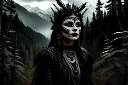 native forest goth with mountains