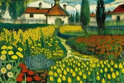 A kingdom filled with flower gardens painted by Vincent Van Gogh