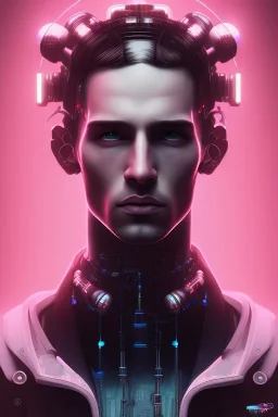 cyberpunk, head, men, portrai