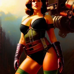 Drawing of beautiful face,'beautiful,Busty fit 'Piper Wright - Fallout 4 ',intense stare, ancient skintight armor, balanciaga fashion clothe painting by gaston bussiere, greg rutkowski, yoji shinkawa, yoshitaka amano, tsutomu nihei, donato giancola, tim hildebrandt Oil on canvas, cinematic composition, extreme detail,fit full head inside picture,16k