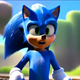 sonic races the train