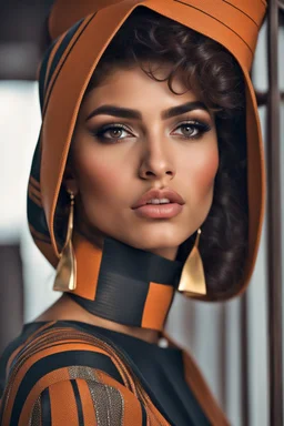 top heavy,this girl is 21 year old girl name Tania Nassar FROM EGYPT inspired by HERMÈS and Jean Paul Gaultier, ((perfect face)), his skin is soft to the touch and gorgeous to look at,sophisticated composition,Natural Beauty, intricate, elegant, colorful, wlop, artgerm, 8k, epic, sharp focus, hyper-realism painting, concept art, matte painting, 8 k resolution, digital art, filigree, rim lighting,