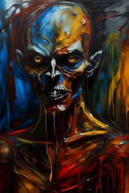 make an inpresionism painting of deamon more abstract