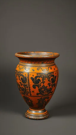 Ceramic style picture all colours are dark orange of an old charge from the 1200 BC