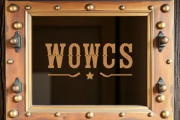 a western style graphic framing element made of brass