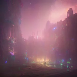 amazing euphoric futuristic Venetian Carnival sci-fi fantasy utopian paradise, Photorealistic beautiful, epic composition, night, dramatic, lights, dark, colourful, cute, Chiaroscuro, magical, caustics, studio ghibli, beautiful lighting, intricate detail, lively, Jordan Grimmer, Atey Ghailan