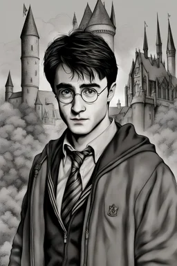 a portrait of Harry Potter, extremely high definition