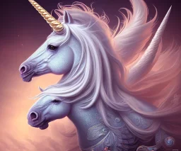 Portrait of unicorn, fantasy art, highly detailed, intricate color patterns on wings, soft studio lighting, background 64k