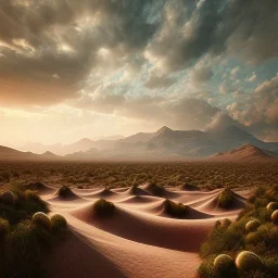 desert, rain, landscape, high detailed, hyperrealisme, sharp focus