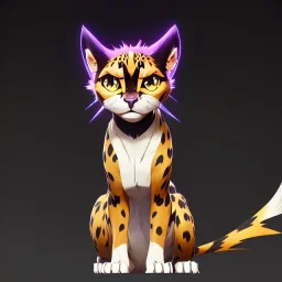 An electric type, Cheetah inspired cat-like pokemon, with big width eyes. long whiskers shaped like Lightning bolts. Yellow and white fur coverd with blotchy black spots. white paws