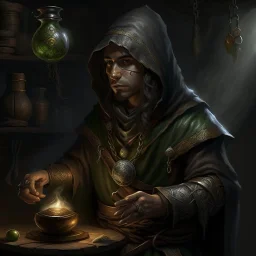 A young celtic industrial era mage alchemist grimdark realistic