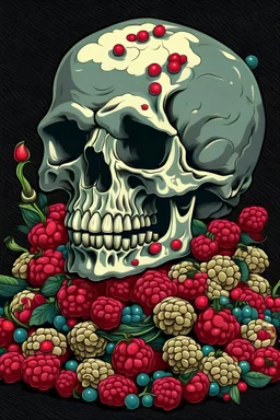 bush with sweets without skull