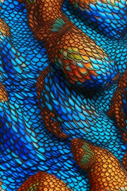 A shimmering, textured textile inspired by the scales of a mandarin fish. This could be a scarf, a wall hanging, or even a small garment like a bolero jacket.