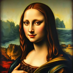 Oil painting of the Monalisa. Ultra quality, hyper detailed, work of art