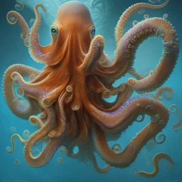 stunning, photoillustrative octopus in an underwater cerulean ocean, artwork, Flickr, 8 k, detailed matte, fine-detailed, high-quality, in the style of George Grie, Anne Dittman, Anne Stokes, Lisa Parker, Selina French, alphonse mucha