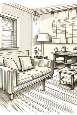 A simple living room sketch