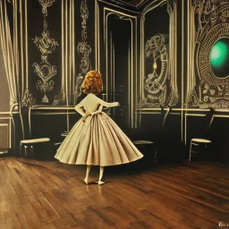 A man in black dresses adorning a room, 1970s, photography sharp focus by Jean Rollin, hermitpunk, mallgoth, Yves Tanguy