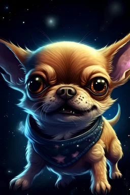 a mythical very aggressive chiwawa dog in the space