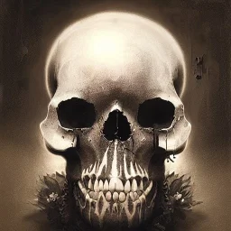 black lotus skull, digital art, rachel ruysch, santiago caruso, craig mullins, midjouney style, midjourney showcase