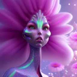 flower glitter alien pink and blue in a galactic ambiance, delicate colors in the foreground, full of details, smooth, light effect，vaporwave colorful, smooth, extremely sharp detail, finely tuned detail, ultra high definition, 8 k, unreal engine 5, ultra sharp focus