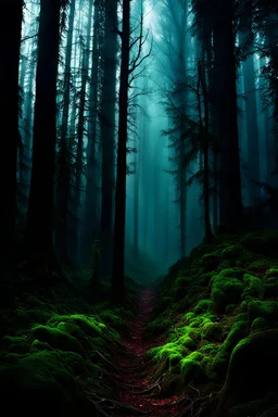 Dark forest. fantasy