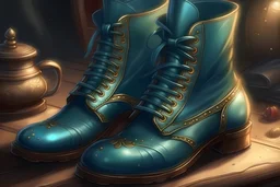 Image Prompt: Show beautifully crafted shoes. Generate this in digital painting.