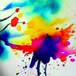 ink painting colorful