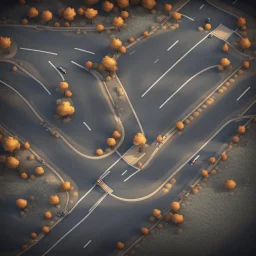 road stylized top down