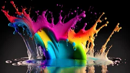 Rainbow water splash