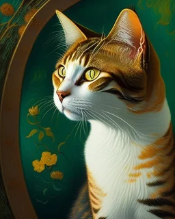 Portrait of a cat by Van Gogh