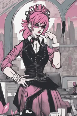 Punk corporate princess in fantasy