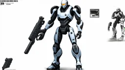 Cyborg with carbon fiber arms and pulse rifle