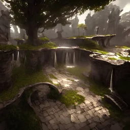 Time that flows backwards, fantasy, unreal engine 5, concept art