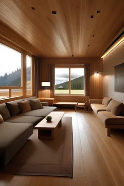 3 und halb Zimmer Wohnung im Berner Oberland Schweiz innenraum holzig warm