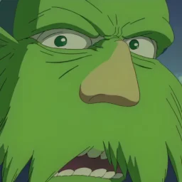 evil retired green man who is retired and green who is sitting on the simpsons couch has a large nose