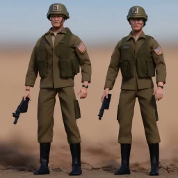 G.I. Joe toy doll army soldier Donald Trump, guns ,boots, helmet