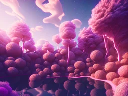 pink black crystal cosmic and galactic ambiance hill sky rocks sunny trees pools river surreal, full of details, smooth, bright sunshine，soft light atmosphere, light effect，vaporwave colorful, concept art, smooth, extremely sharp detail, finely tuned detail, ultra high definition, 8 k, unreal engine 5, ultra sharp focus