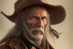 old RUGED cowboy face mountain