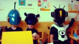 daft punk and Deadmau5 at preschool