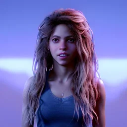 Shakira, artist, 30 years old, Realistic image, waist up portrait, Michael Goundry style. loose long hair, eyes make up, perfect, glow, circle iris. concept art, smooth, unreal engine 5, god lights, ray tracing, RTX, lumen lighting, ultra detail, volumetric lighting, 3d, finely drawn, high definition, 4k.