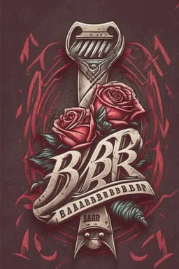 rose mit rasiermesser, haarschneidemaschine und diamant über schriftzug,firmenlogo für friseur barber, name soll SAMO THE BARBER sein, high quality, logo, graffitidesign, parallel