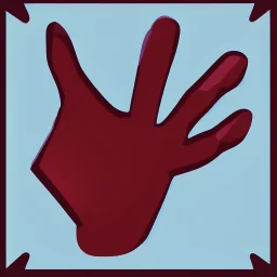 a simple logo of an hand with thumb up, line, flat, vector icon