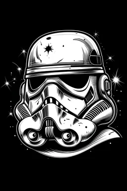 black and white stormtrooper small logo