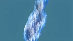 a pillar ascends from bottom border to the top border. high poly, digital art style